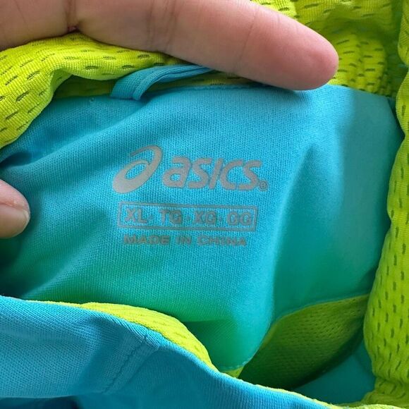 Asics Full Zip Lightweight Windbreaker Jacket Midlength Sky Blue XL Running - Picture 8 of 12